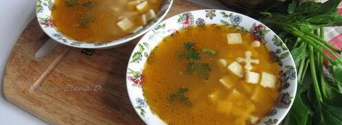 итальянский овощной суп с пастой и зеленым горошком. Шаг 8