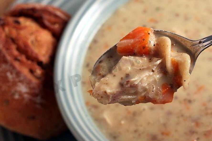 Рецепт куриного сливочного супа с овощами