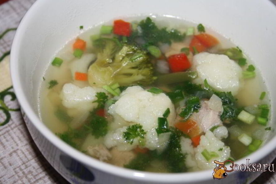 Рецепт легкого супа с индейкой и овощами