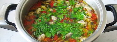 овощной суп с грибами. Шаг 10