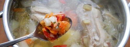 овощной суп с курицей. Шаг 3