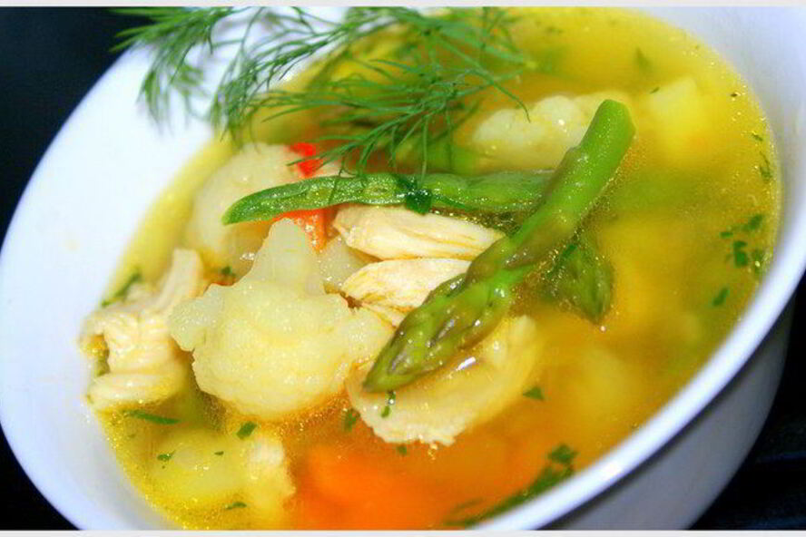 Рецепт овощного супа с курочкой