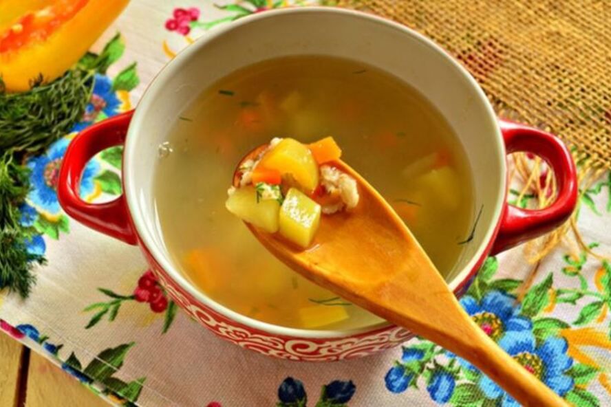 Рецепт овощного супа с овсяными хлопьями