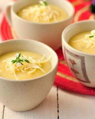 Овощной суп с сыром чеддер