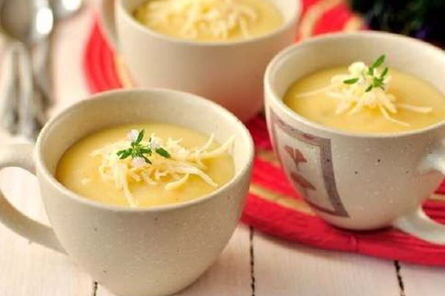 Рецепт овощного супа с сыром чеддер