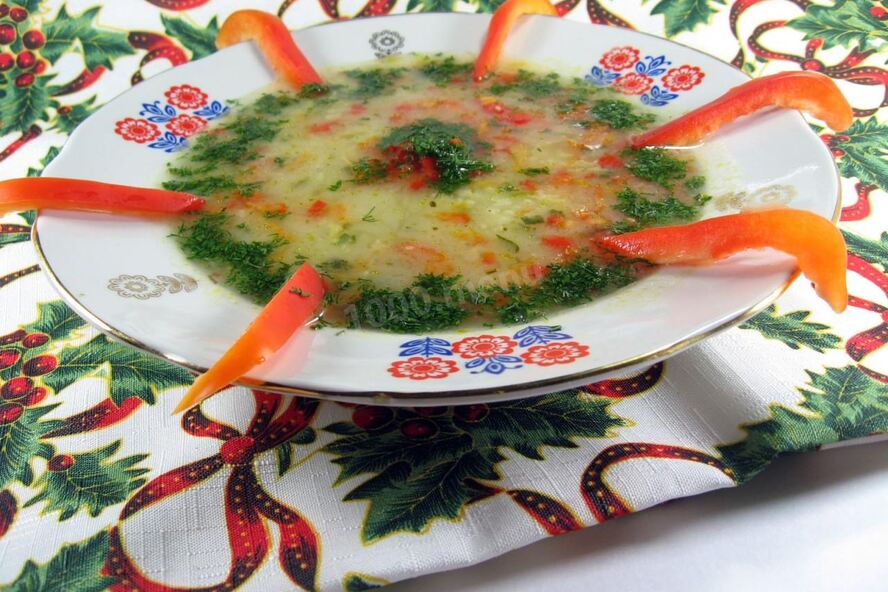 Рецепт зимнего овощной суп с пшеном