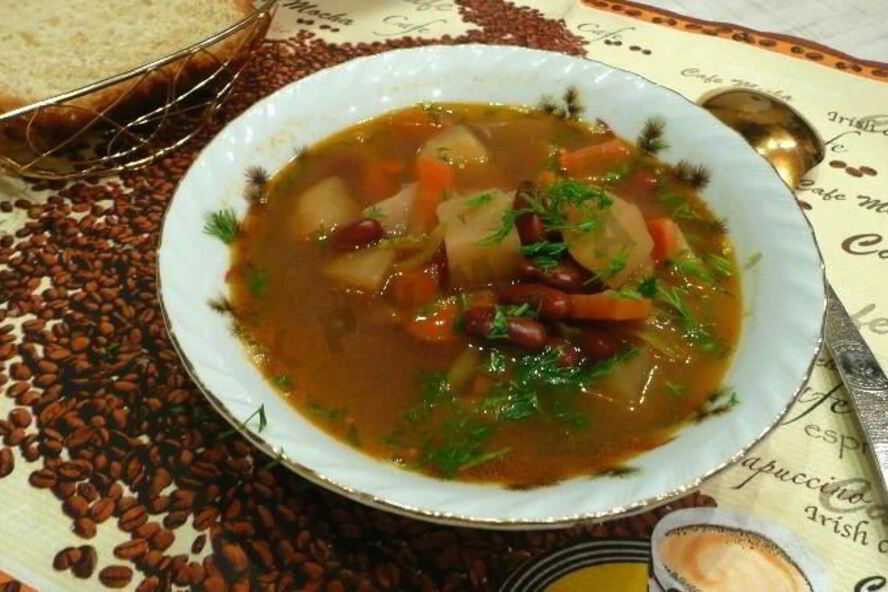 Рецепт рассольника с фасолью