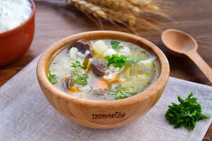 Рецепт рассольника с гусиными потрошками