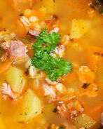 Рассольник с копченостями