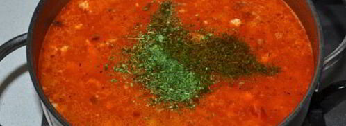 рассольник с копченостями. Шаг 9