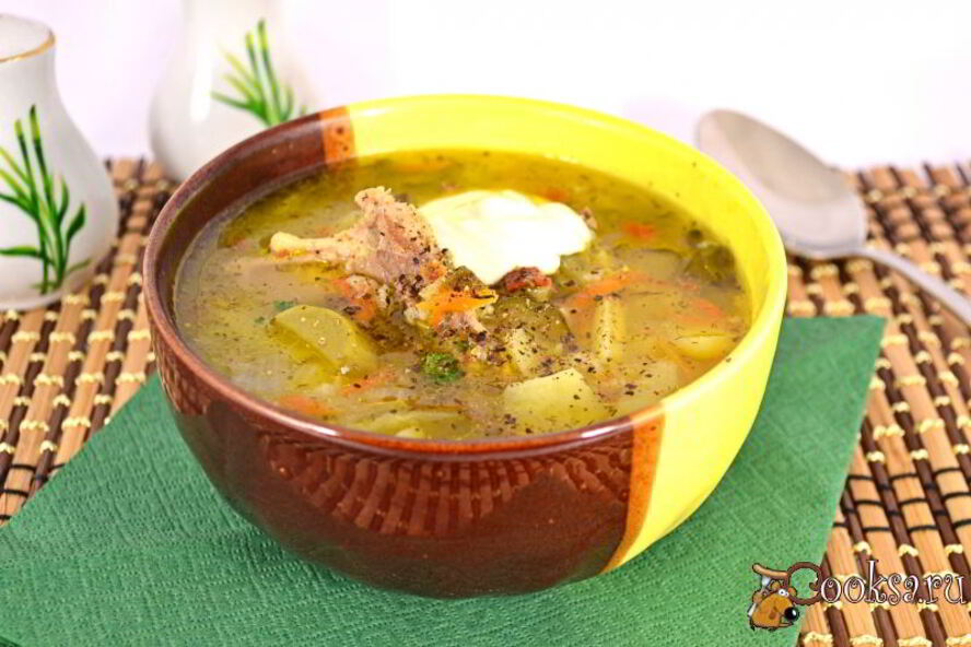 Рецепт рассольника с курицей и пшеном в мультиварке