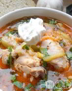 Рассольник с курицей