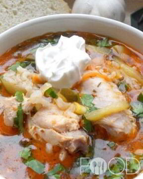 Рассольник с курицей