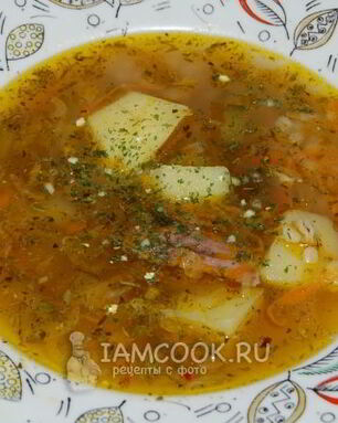 Рассольник с перловкой и говядиной