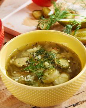 Рассольник с пшеном