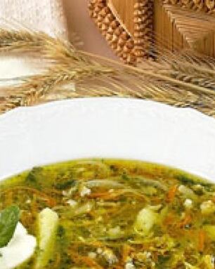 Рассольник зеленый с лимоном