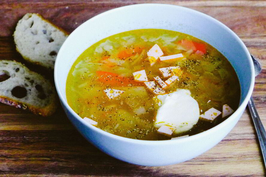 Рецепт летних щей из свежей капусты