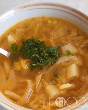 Постные щи из свежей капусты