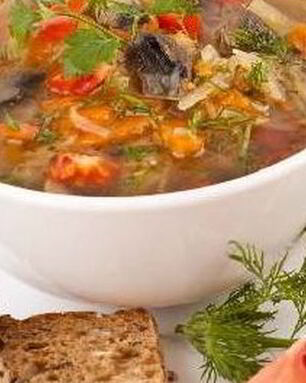 Русские щи с грибами