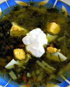 Щи из шпината