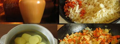 щи на утином бульоне в горшочке. Шаг 3