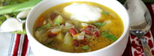 щи с фасолью на курином бульоне. Шаг 7