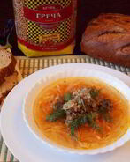 Щи с гречкой и печенкой