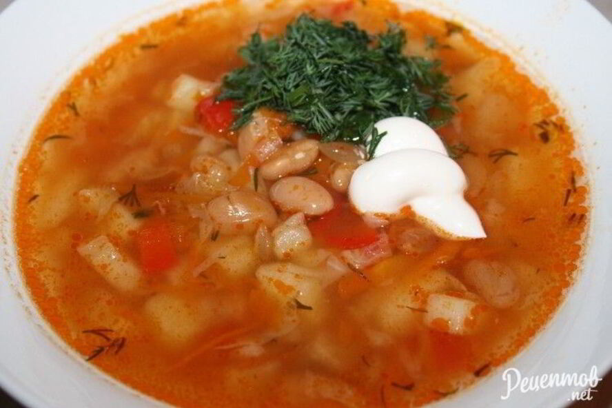 Рецепт щей с консервированной фасолью