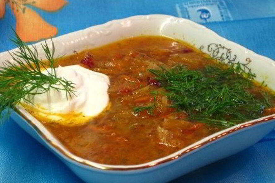 Рецепт щей с квашеной капустой и мятой картошкой