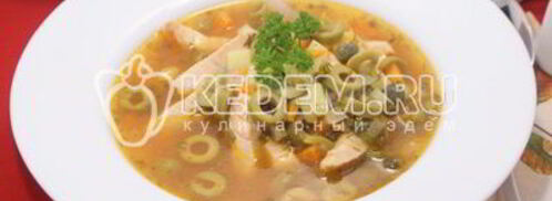 рыбная солянка и семгой и оливками. Шаг 7