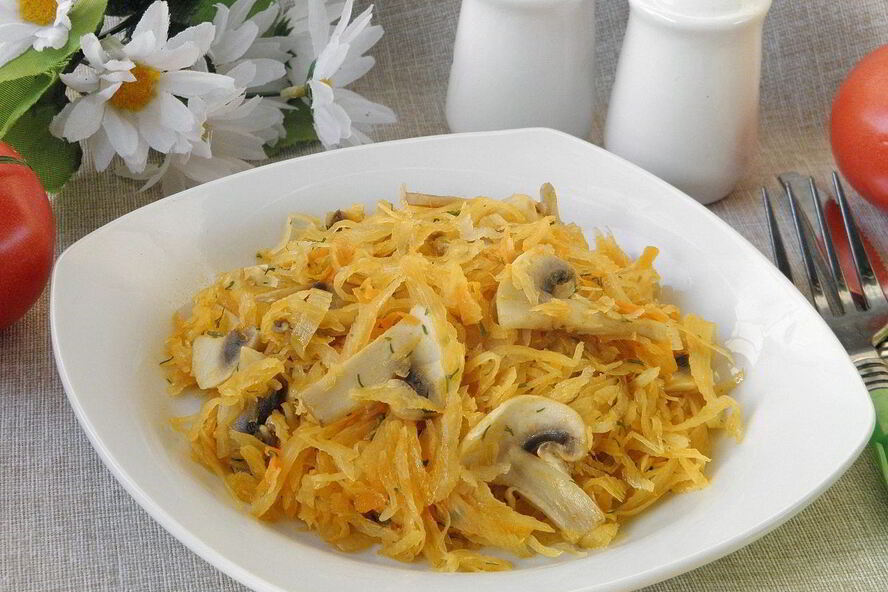 Рецепт солянки из свежей капусты с грибами