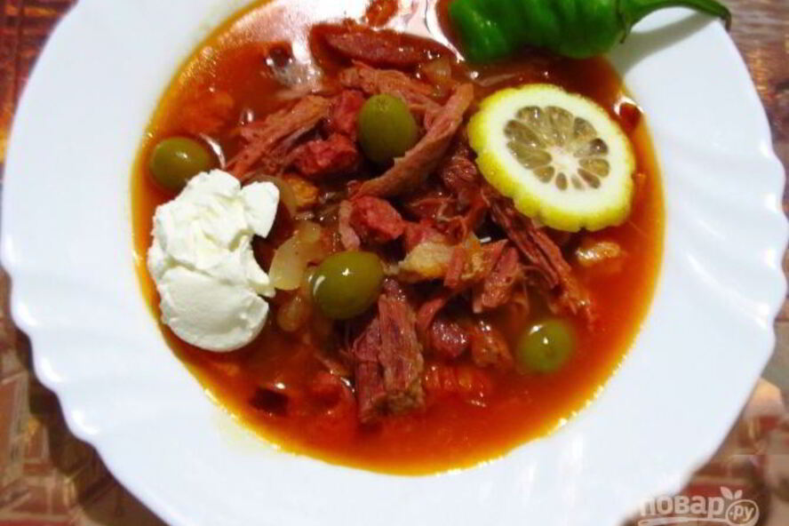 Рецепт солянки московской