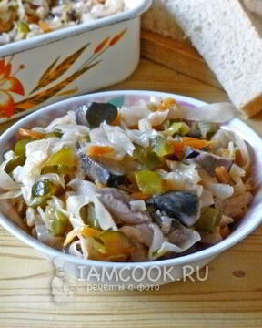 Солянка овощная с маринованными подосиновиками