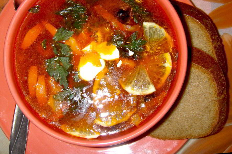 Рецепт солянки с фасолью