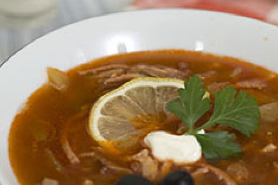 Рецепт солянки с копченой грудинкой