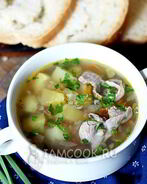 Суп из куриных желудков