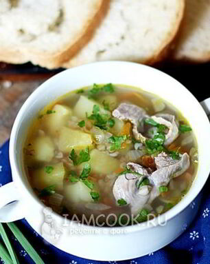 Суп из куриных желудков