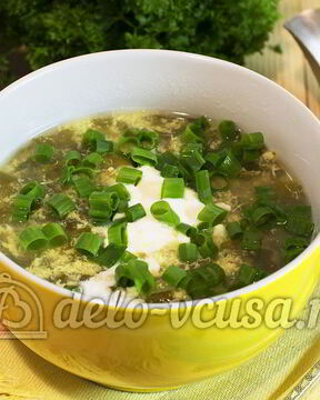 Суп из щавеля без мяса