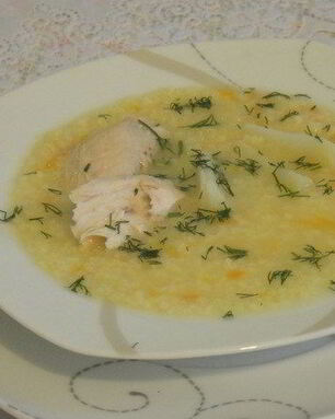 Суп пшенный с курицей
