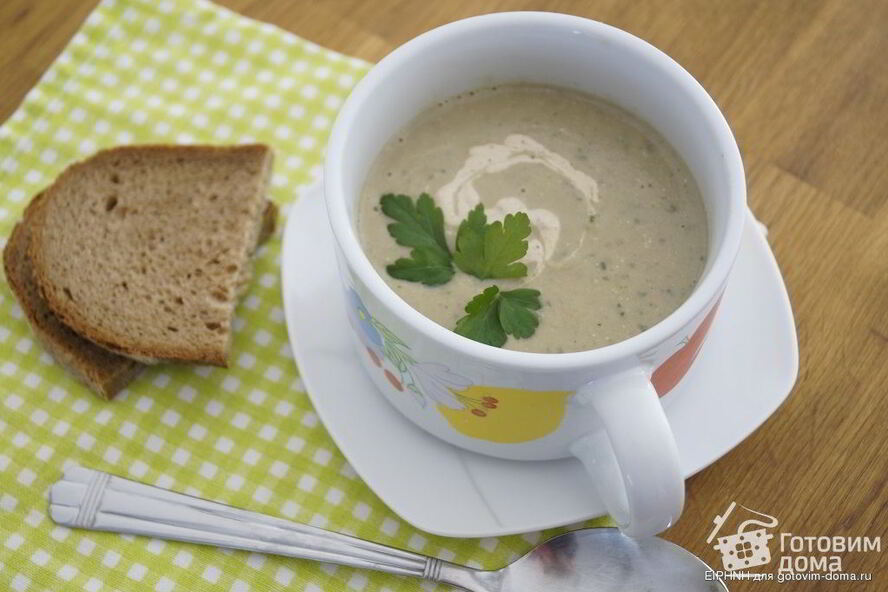 Рецепт грибного супа пюре с тахиной без масла