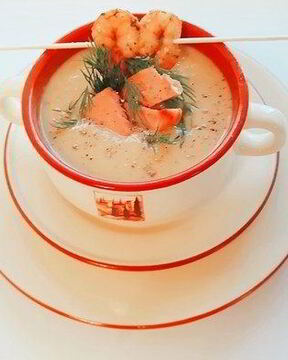 Овощной суп-пюре с тунцом