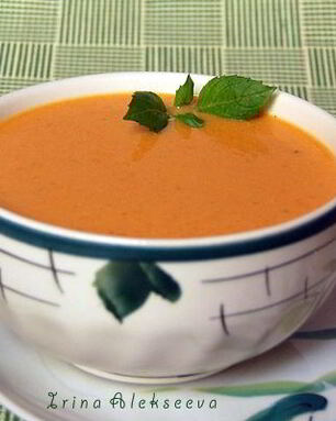 Сливочный суп-пюре с семгой