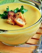 Суп-пюре из кабачков с плавленым сыром