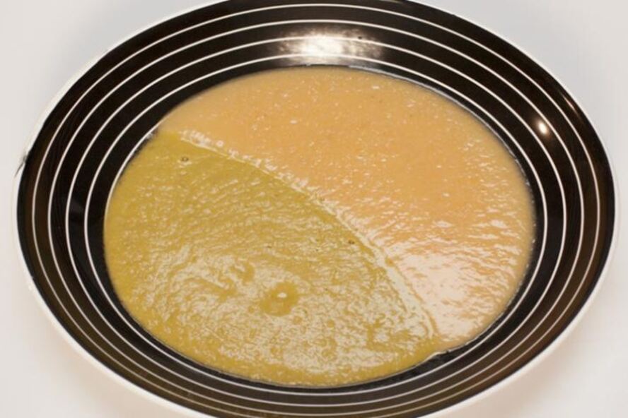 Рецепт супа-пюре из копченой курицы с чечевицей и зеленым горошком