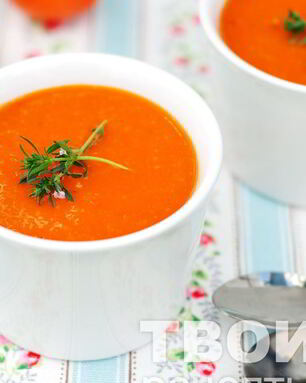 Суп-пюре из запеченных томатов