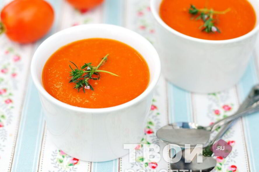 Рецепт супа-пюре из запеченных томатов