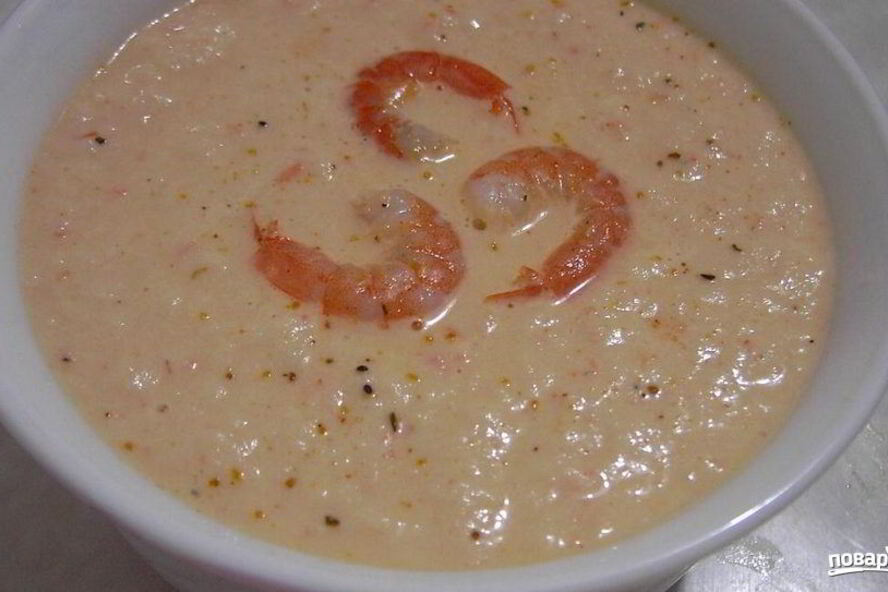 Рецепт супа-пюре с морепродуктами