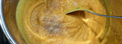 тыквенный суп-пюре с чесночными гренками. Шаг 6