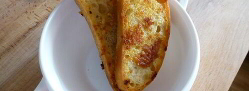 тыквенный суп-пюре с чесночными гренками. Шаг 9