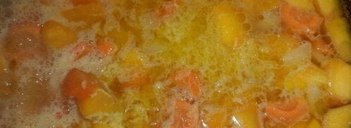 тыквенный суп-пюре с чесночными сухариками. Шаг 3